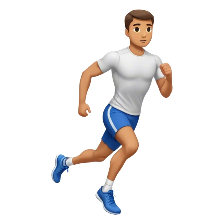 man high-knees exercise sticker
