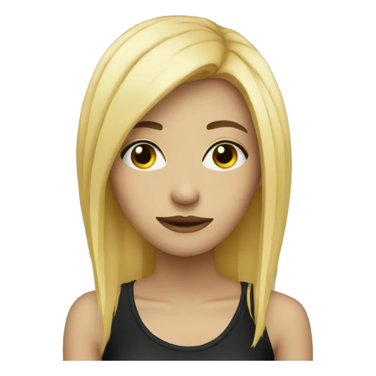 Emo girl blonde sticker