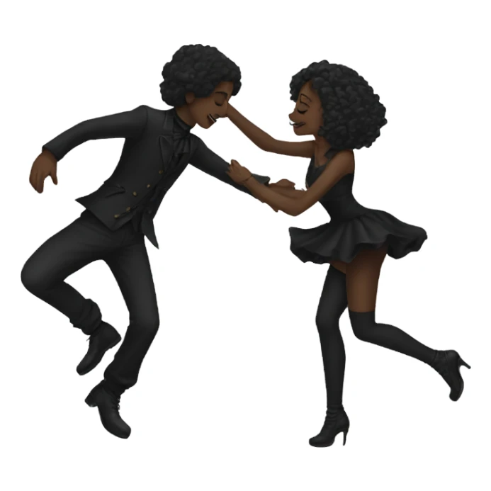 couple dancing aesthetic gothic sticker