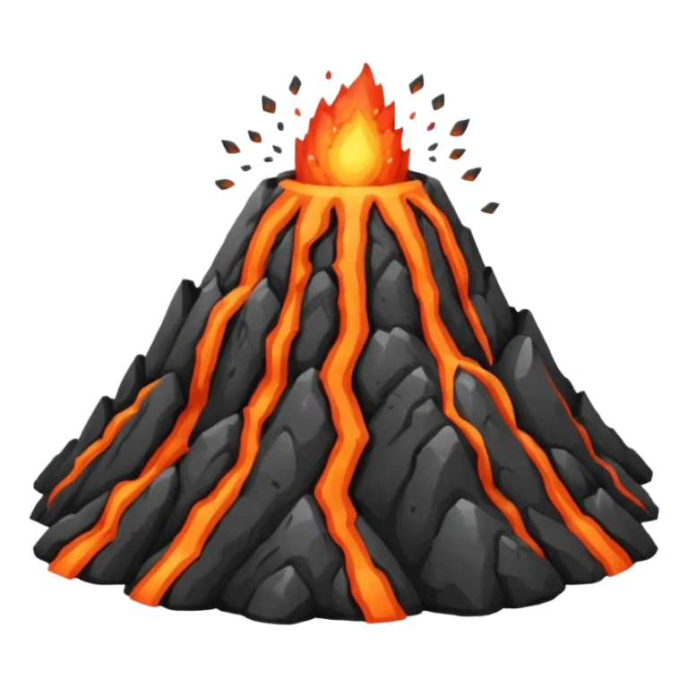 Create a volcano with its eyes tightly shut sticker