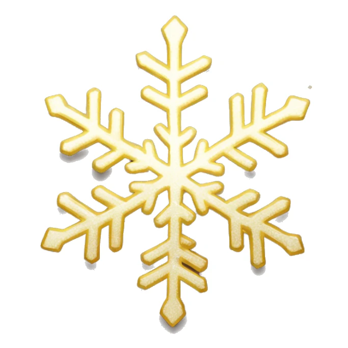 Snowflake with gold shimmer sticker