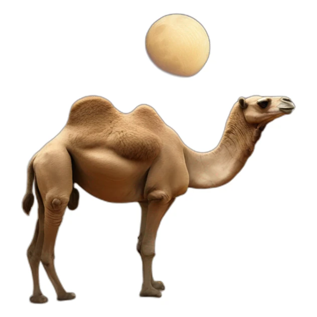 Camel on the moon sticker