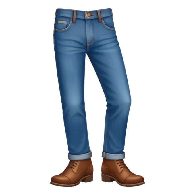 jeans and brown shoes sticker