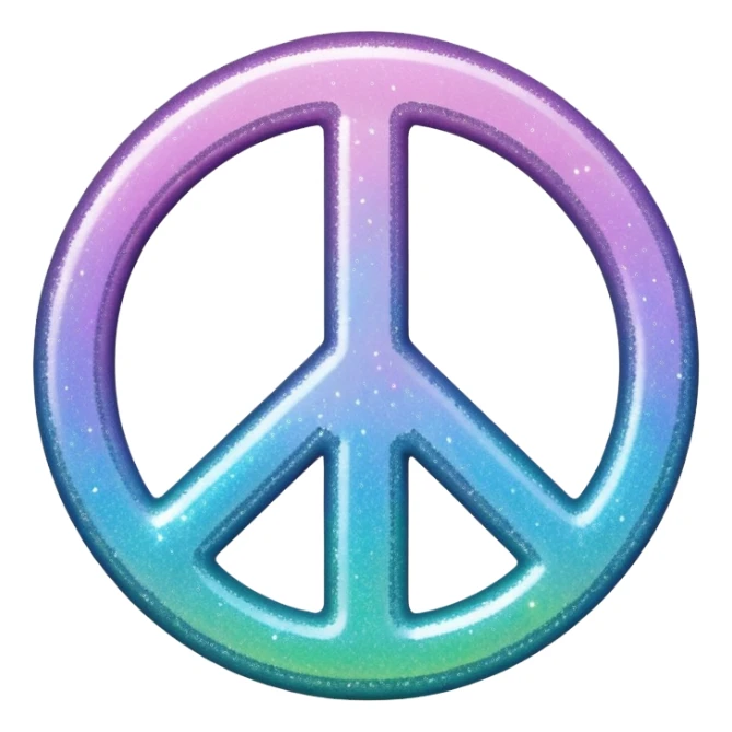 Peace sign with sparkle  sticker
