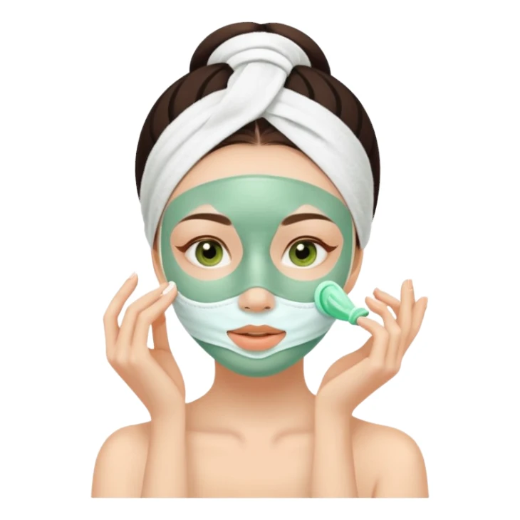 Девушка делает маску спа sticker