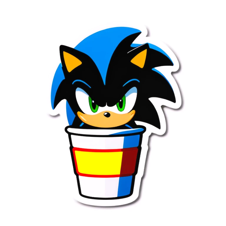 Sonic drive in cup cute sticker