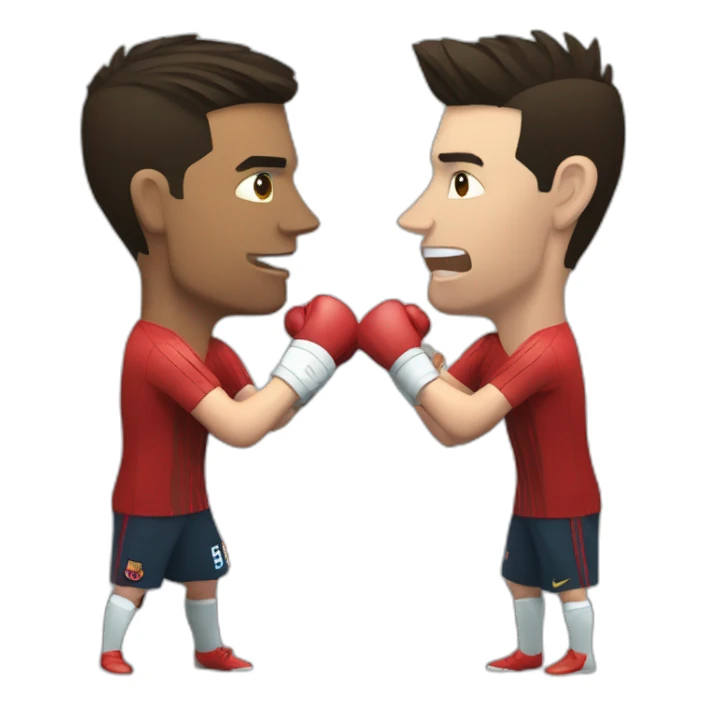 Cristiano Ronaldo fight Messi sticker