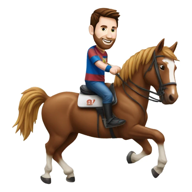 Messi sur un cheval sticker