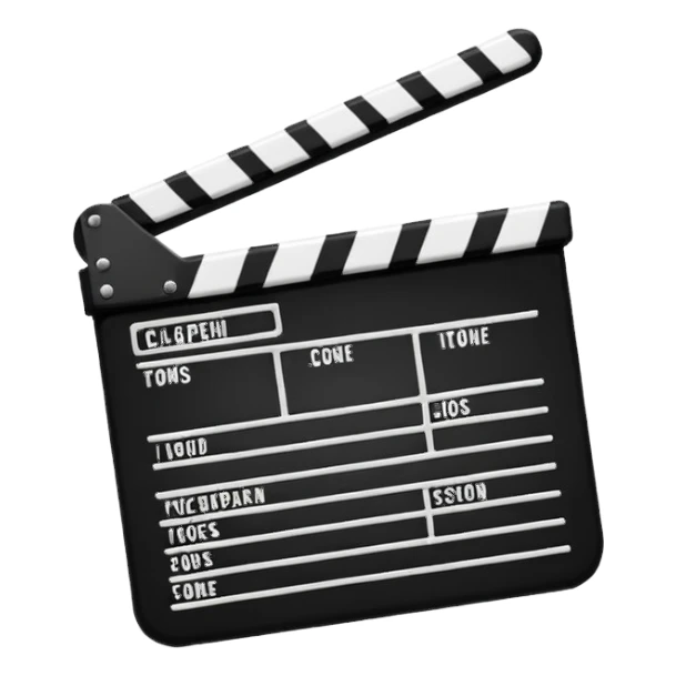 Movie clapper sticker
