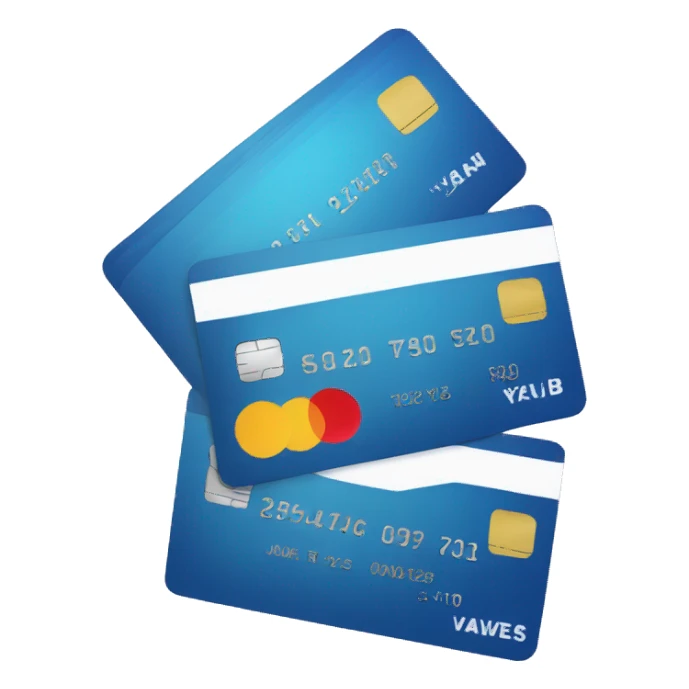 stack of credit cards sticker