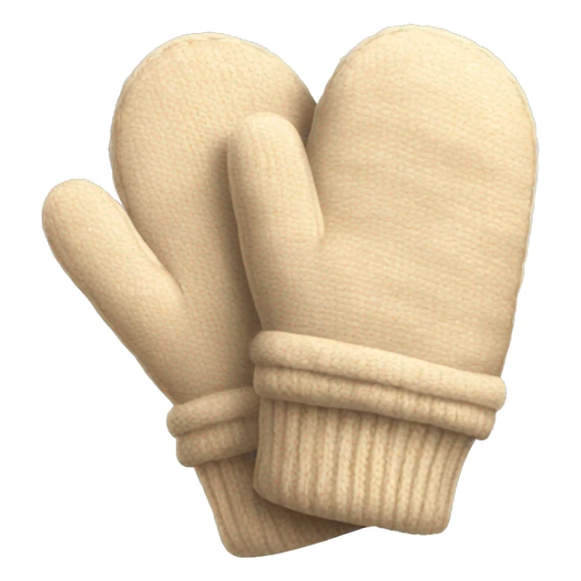 warm beige mittens sticker