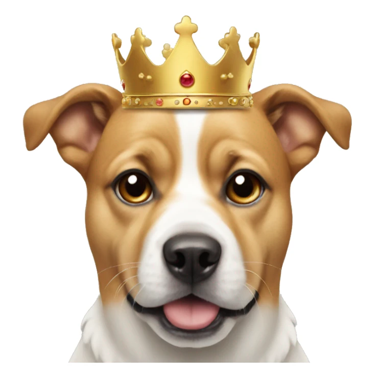 dog with crown sticker