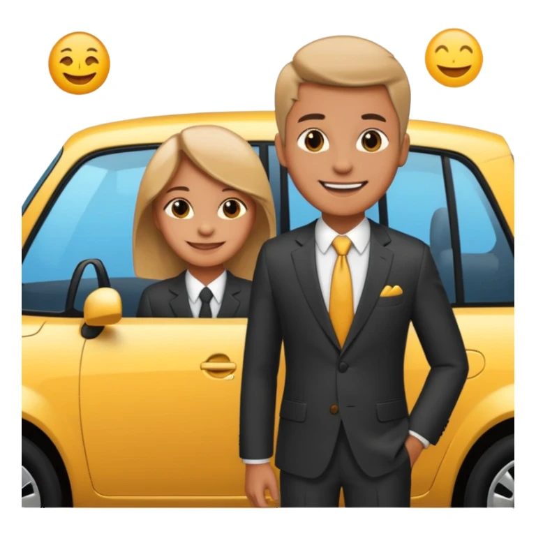 verkäufer auto emoji sticker