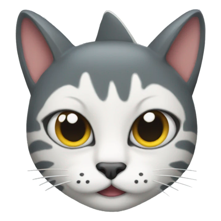 cat with shark hat sticker