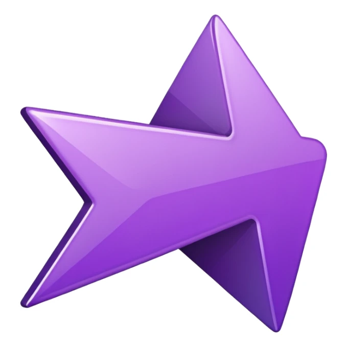 seta para direita roxa sticker