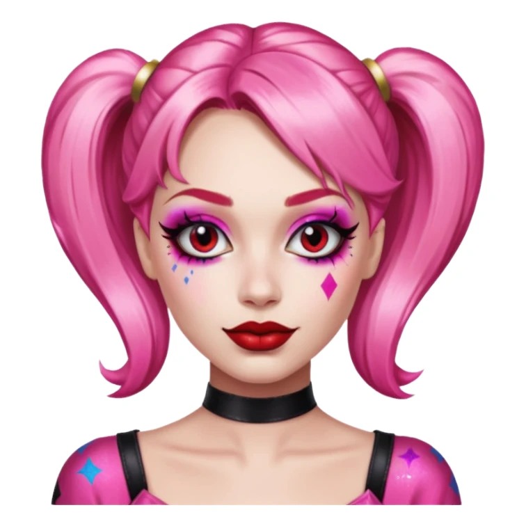 Glitter pink Harley Quinn sticker