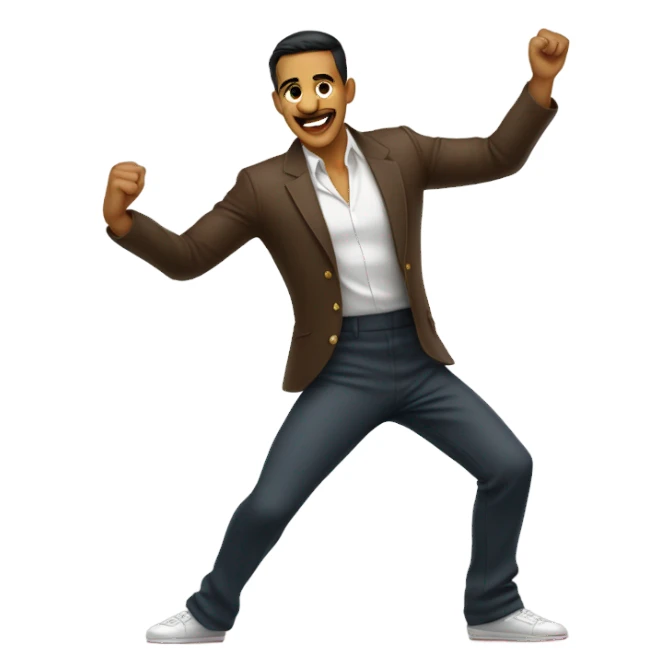 Latin man dancing salsa sticker