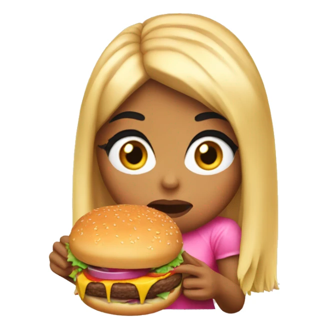 Nicki Minaj eating a burger sticker