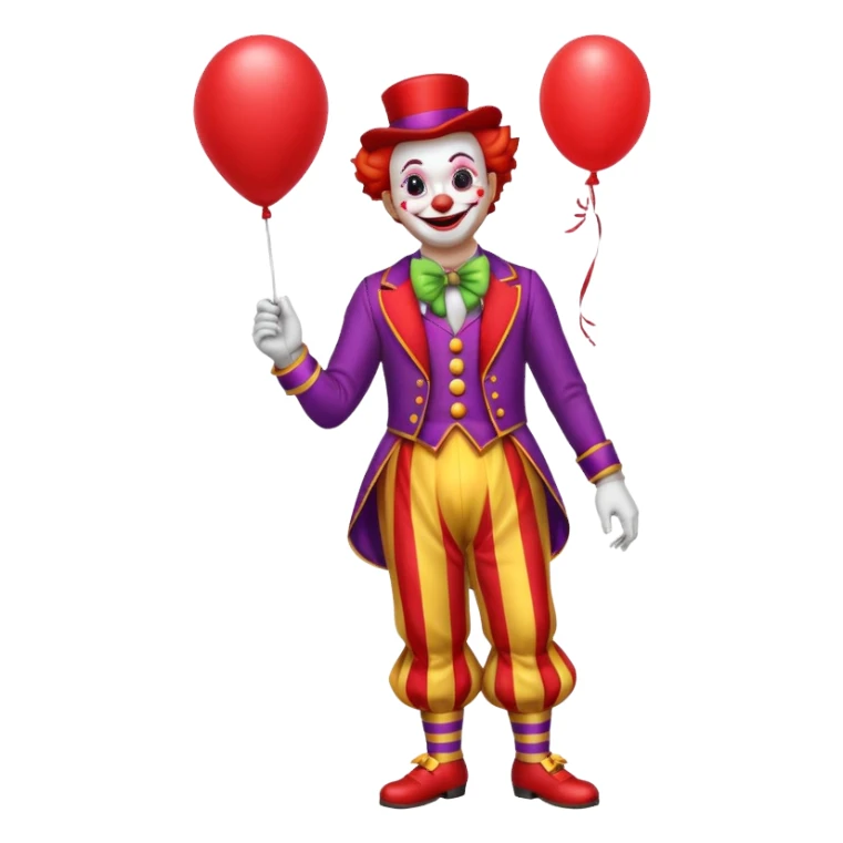 circus clown full body sticker