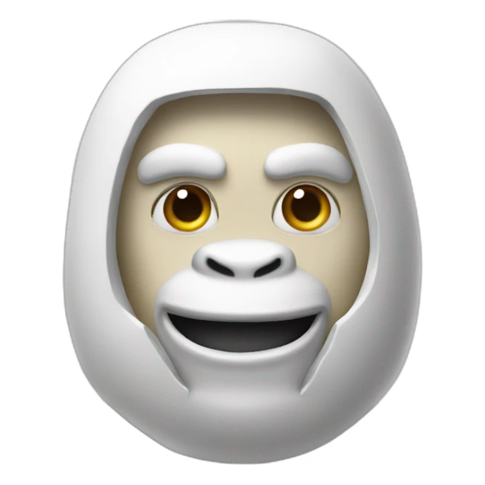 smile Burger man white gorilla sticker