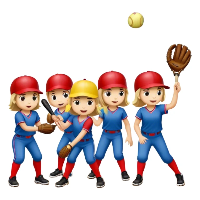 Softball birthday party sticker