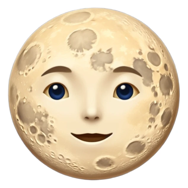 Beige moon on the sky background sticker