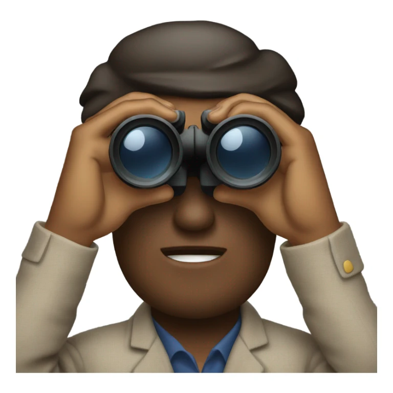 Man binoculars sticker