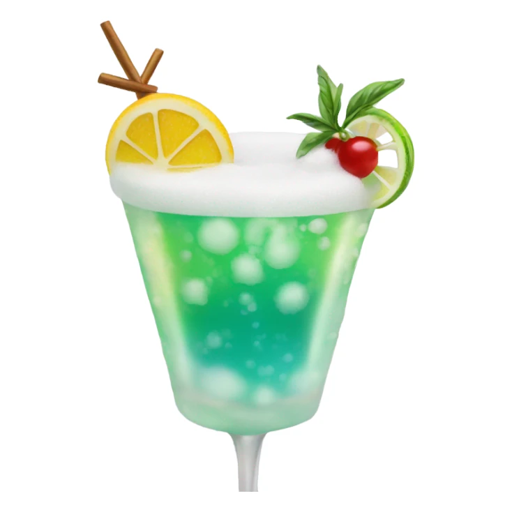 cocktail with foam sticker