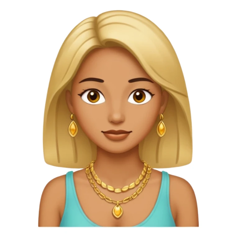 Female with Gold Necklace sticker