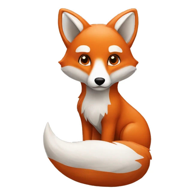 Red fox and white fox sticker