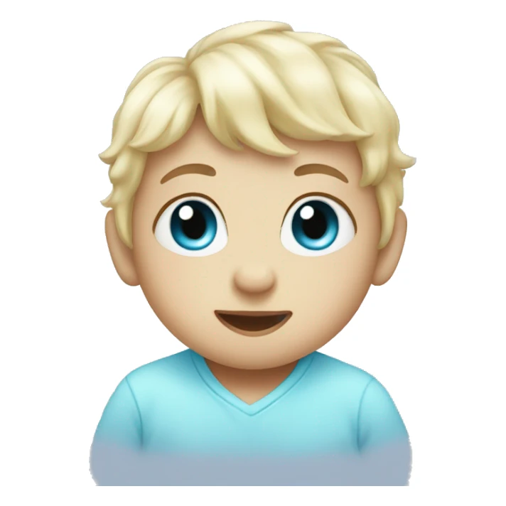 Cute Baby blue heart  sticker