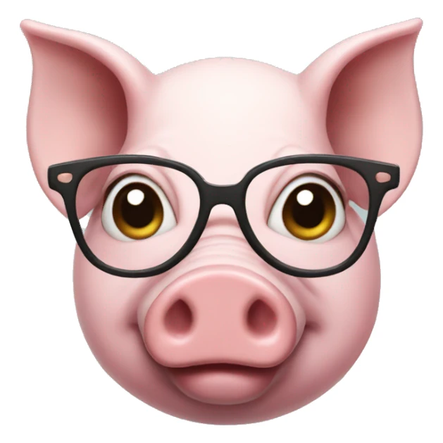 Pig with glasses sticker