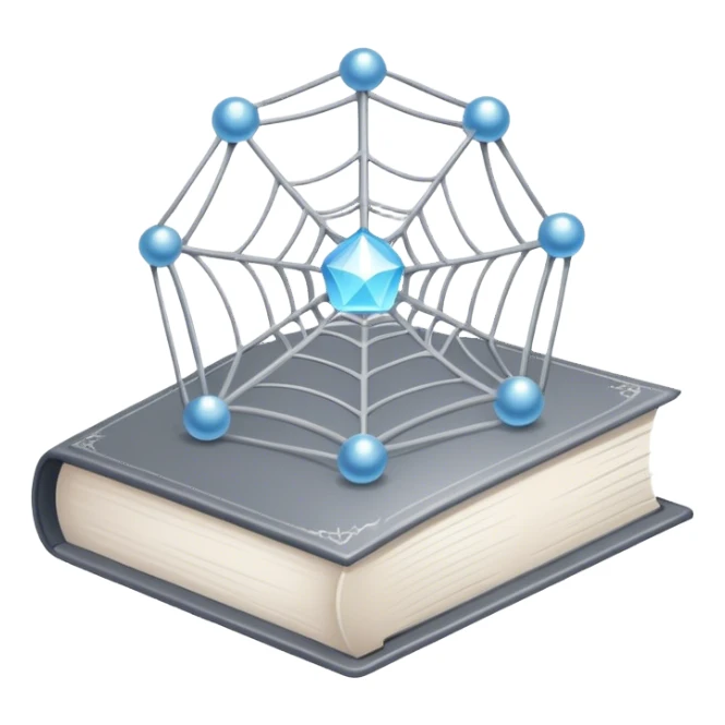 magical grey book of networking with a magic web sticker