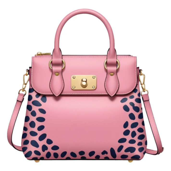 Pink leopard bag sticker