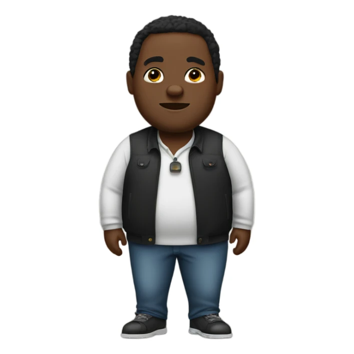 fat black man named jack sticker