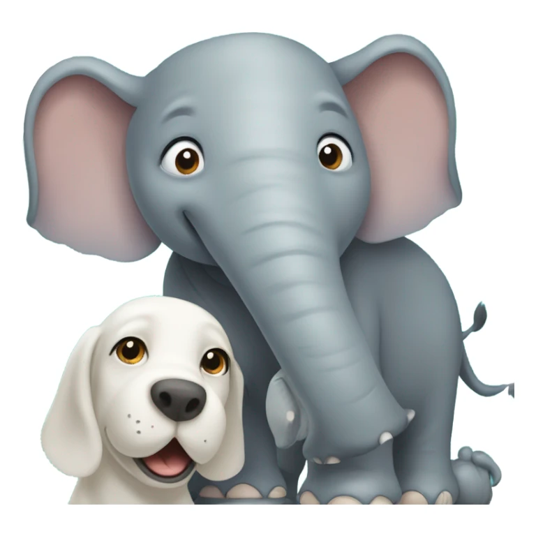 Elephant and dog friends sticker