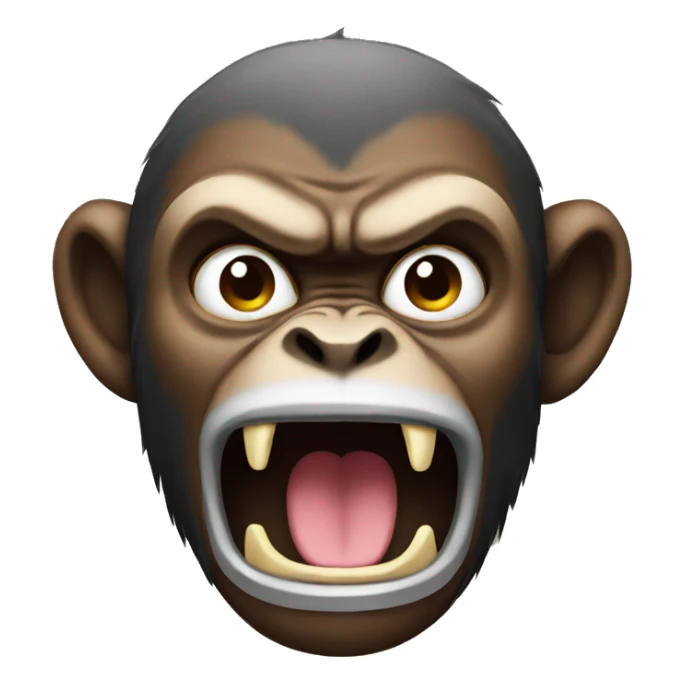 angry monkey emoji sticker