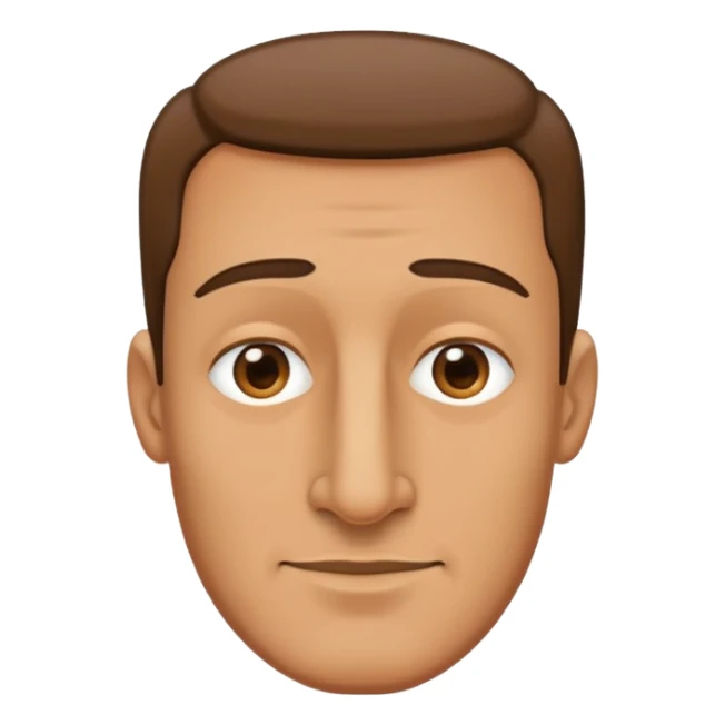 man with rectangle shaped head and big nose sticker