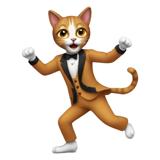 Cat salsa dancing sticker