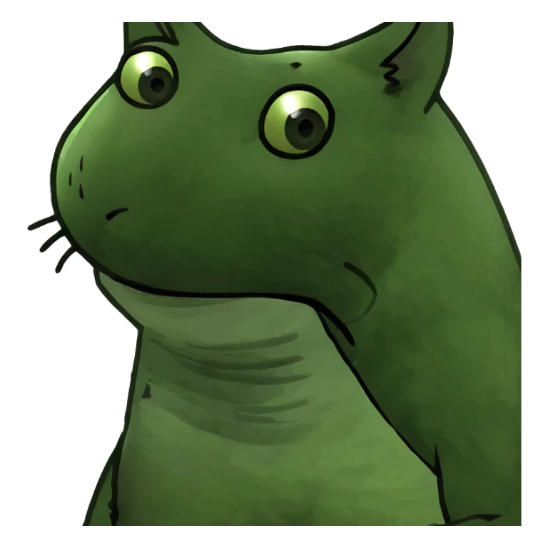 CAT BITING ITS LIP sticker