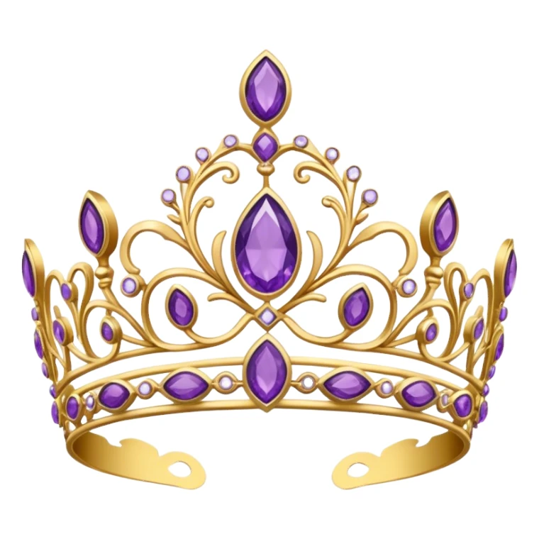 Gold and Amethyst Tiara sticker