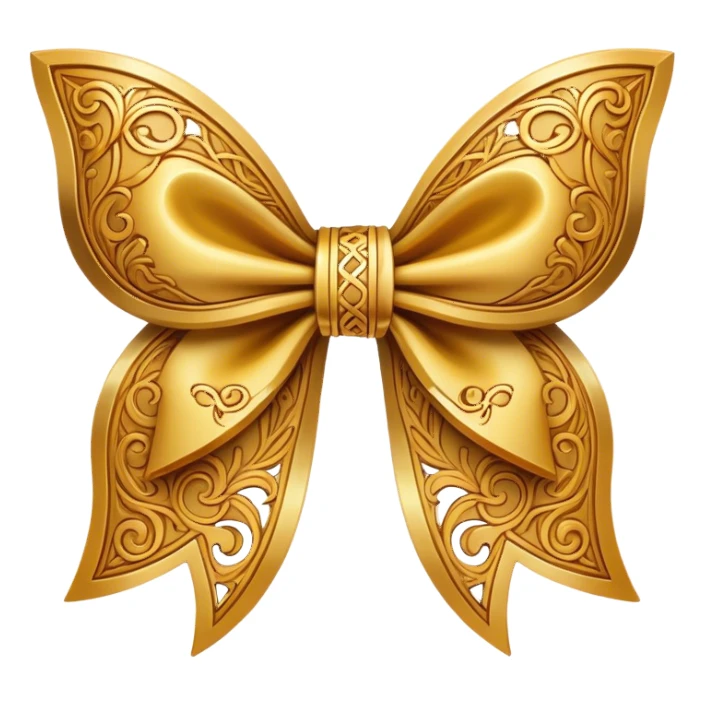 Golden bow sticker
