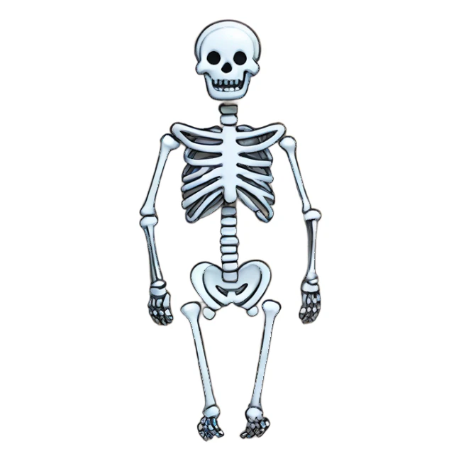 skeleton made out of wire sticker