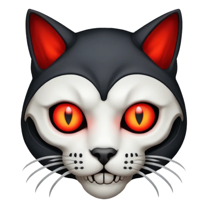 Grim reaper cat head sticker