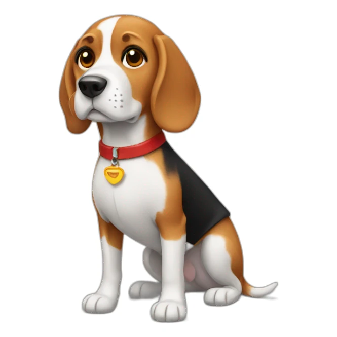 Beagle avec un costume  sticker