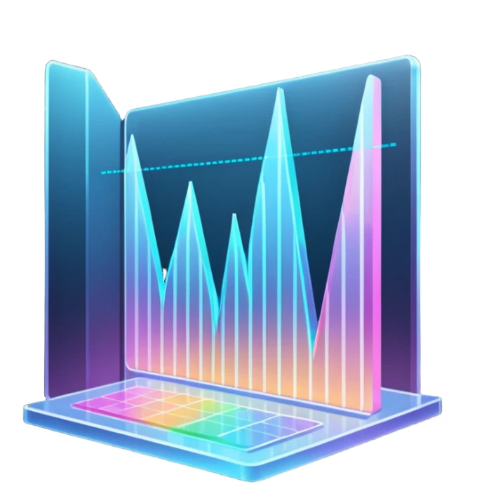 Holographic graphs and charts sticker