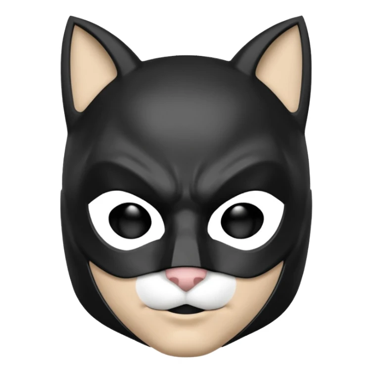 batman black and white kitty sticker