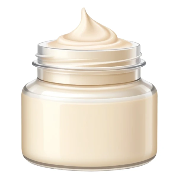 Moisturizer cream jar with lotion sticker