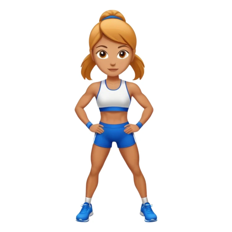 female athlete standing sticker
