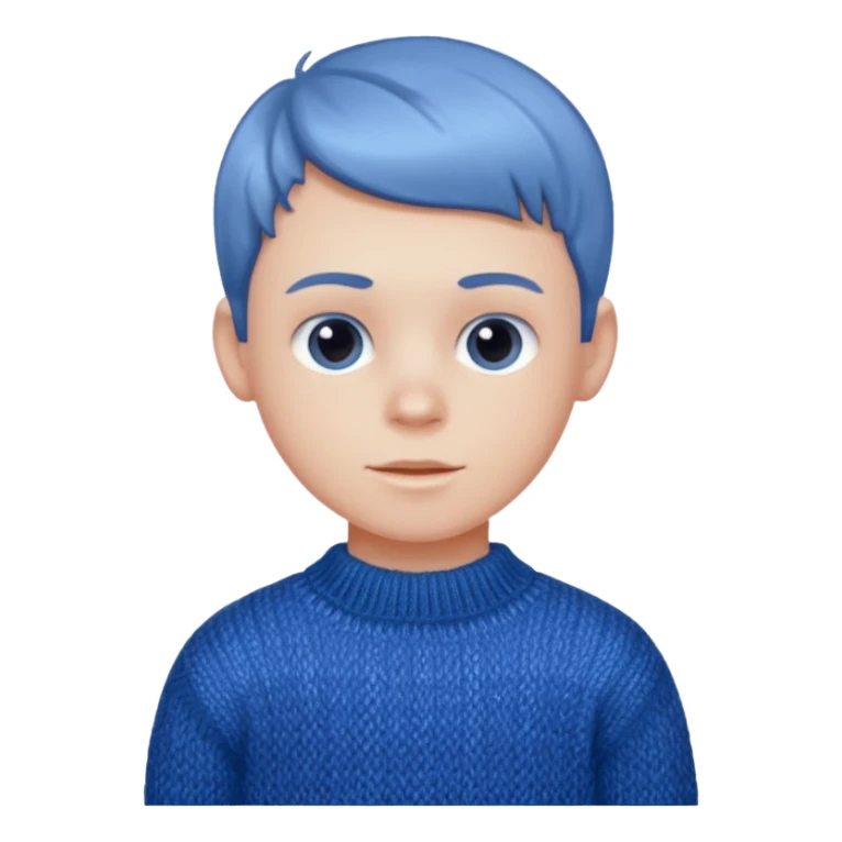 Young boy shimmering in the cold wearing sweater sticker